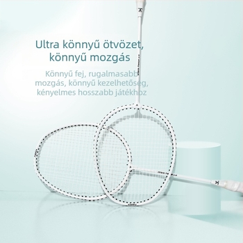 Decoq badminton ütő – vasötvözet váz, modell Y-020023, tömeg 95–100 g, egyenes fej