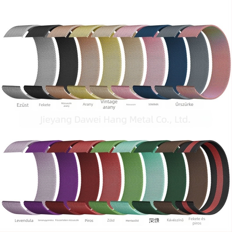 Fém szíj Apple Watchhoz, kompatibilis a 38/40/41 mm és 42/44/45/49 mm méretekhez, mágneses csattal, divatos kialakítás.