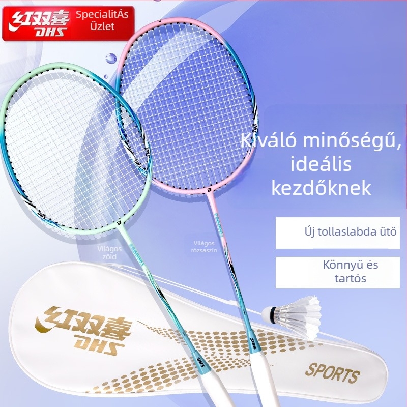 DHS tollaslabda ütő, 2 darabos készlet, nylon húrok, súly 95–100 g, közepes merevség