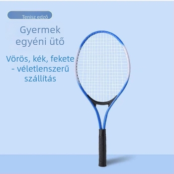 Teniszütő gyerekeknek – alumínium ötvözet keret, nylon húrok, súly 90–94 g, visszajátszó edzőalap