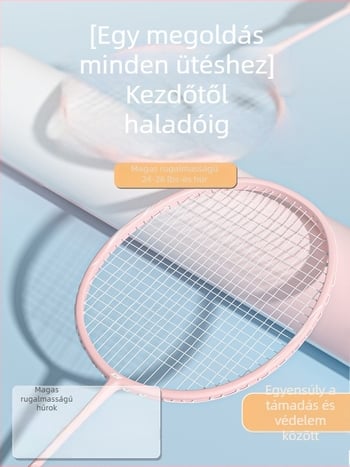 Szénszálas vázú ütő – 75–79 g, egyenes nyelet, nyél vastagsága G-4, közepes keménység, logó nyomtatás elérhető