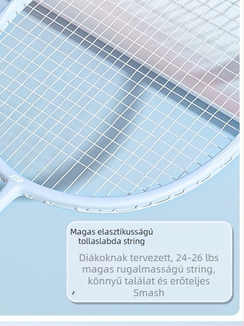 Szénszálas vázú ütő – 75–79 g, egyenes nyelet, nyél vastagsága G-4, közepes keménység, logó nyomtatás elérhető