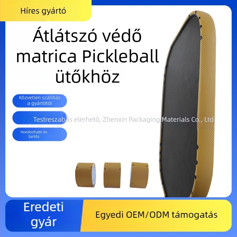 Személyre szabott pickleball ütő védő matricák, egy kártyán három védő matrica — Zhensen