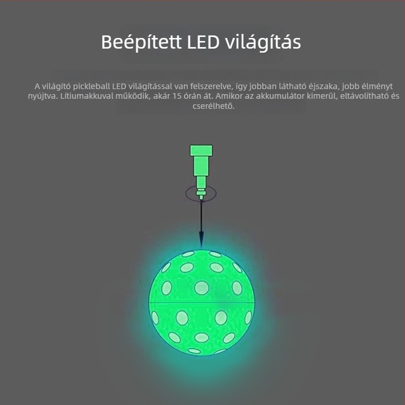 40 lyukú pickleball labda, módosított TPE, 30 g