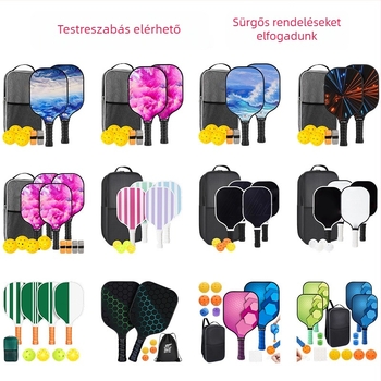 Két színű pickleball ütő, egyszerű sportos stílus; anyag: szénszál; súly: testre szabható; márka: Egyéb