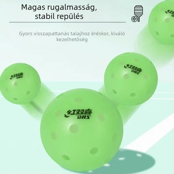 Double Happiness DHS 4 darabos pickleball labda készlet, 40 lyuk, PE anyag