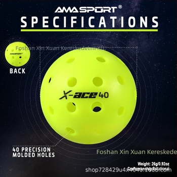 AMASPORT rotomoldált pickleball labda, 40 lyuk, USAPA által tanúsított versenylabda