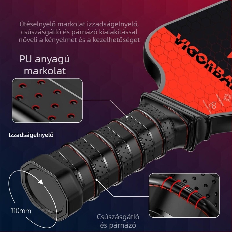 Weigobo Üvegszálas Rakéta – Pickleball, Tenisz és Badminton, Edző Rakéta Beltéri és Kültéri Használatra