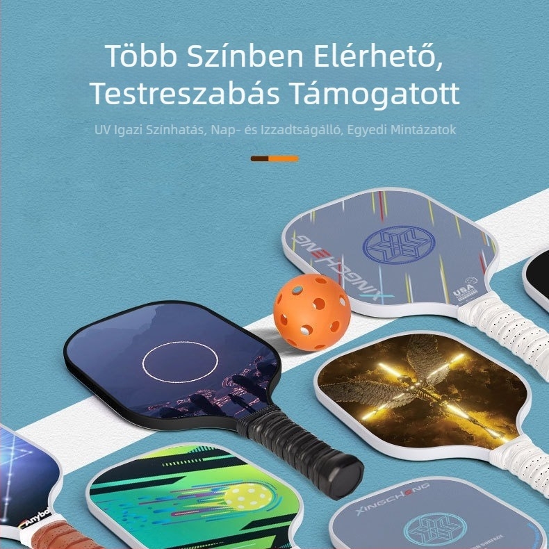 Nova City pickleball ütő, karbon vagy üvegszálas anyagból, egy darabos melegpréselt kivitel, súly 0,25 kg