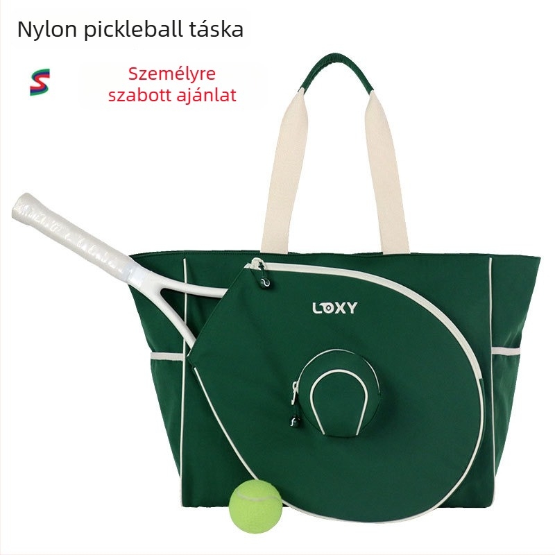 Vízálló nylon pickleball táska egyedi logóval, badminton és tenis számára — több sportágra használható táska