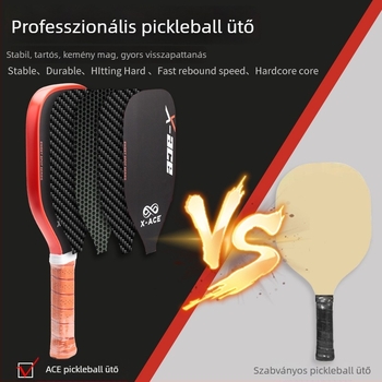 X-ACE szénszálas pickleball ütő PP méhsejt maggal professzionális edzéshez