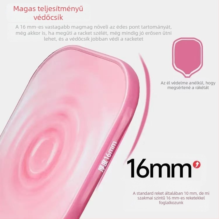 Double Happiness Ripple pickleball ütő – versenyminőségű üvegszálas felület, könnyű, magas rugalmasság, kényelmes érzet, 235 g