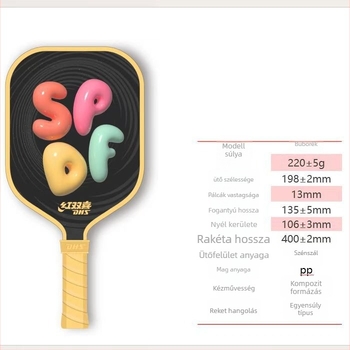 Double Happiness DHS Bubble Pop Pickleball Ütő – Üvegszerű szén, 230 g