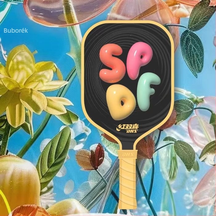 Double Happiness DHS Bubble Pop Pickleball Ütő – Üvegszerű szén, 230 g