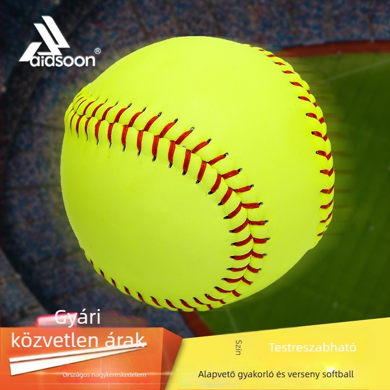 Edzésre és versenyre szánt softball — PU anyag, logónyomás elérhető, ADS márka, alkalmas más labdajátékokhoz