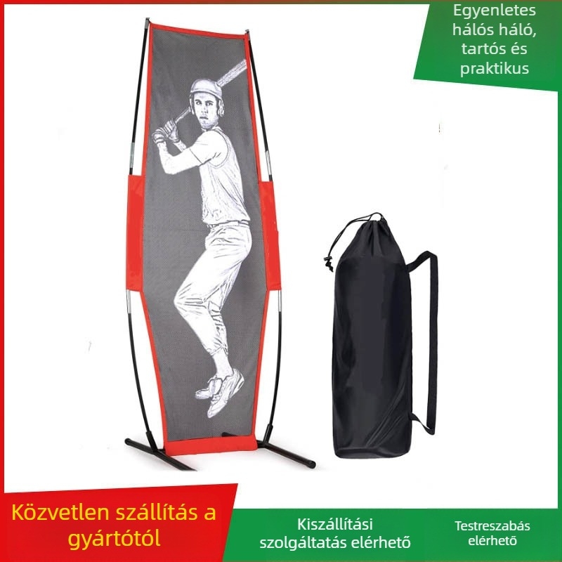 Baseball/softball dobóedző célháló poliészter hexagonális hálóval; felnőtt sportolók számára; személyre szabás elérhető; nyomtatott logó elérhető; alkalmas baseballhoz, softballhoz és más labdajátékokhoz