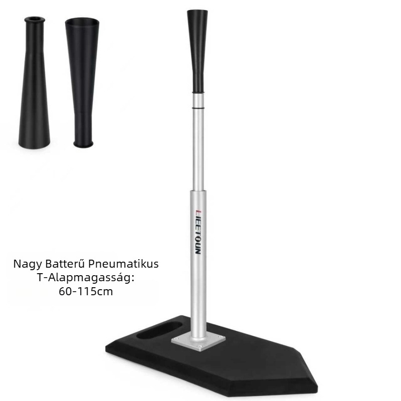 Állítható, nehéz terhelésű pneumatikus baseball Tee alap — alumíniumötvözet, Expand márka, testreszabható, logónyomtatás
