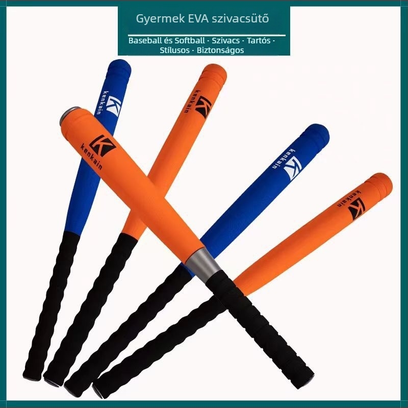 EVA hab baseballütők gyerekeknek, 24 vagy 27 hüvelyk, Ø 6,5 cm, kb. 300 g, kék, narancs, piros