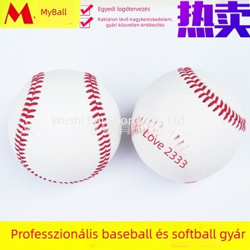 9 hüvelykes baseball PVC-kumm maggal és parafa maggal, PU bevonattal, edzésre dobásra és elkapásra