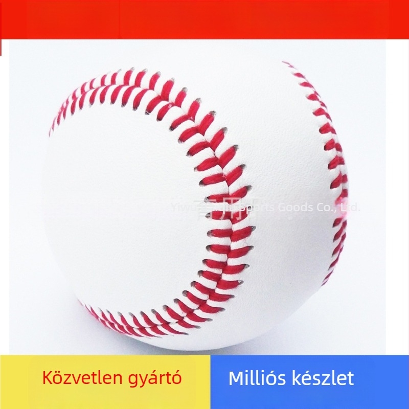 9 hüvelykes baseball PVC-kumm maggal és parafa maggal, PU bevonattal, edzésre dobásra és elkapásra
