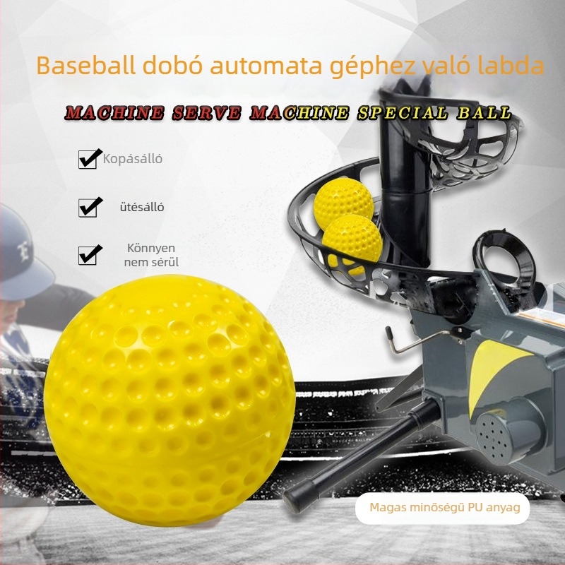 PU anyagú baseball edzőlabda automata dobógépekhez; kopásálló; logó nyomtatás; ADS márka; testreszabható