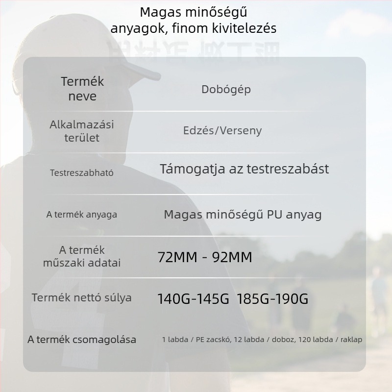 PU anyagú baseball edzőlabda automata dobógépekhez; kopásálló; logó nyomtatás; ADS márka; testreszabható