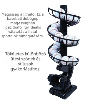 Baseball dobóedző, hordozható, automata tee beltéri és kültéri használatra, polipro­p­ilén, 1,6 kg, Zhanhong