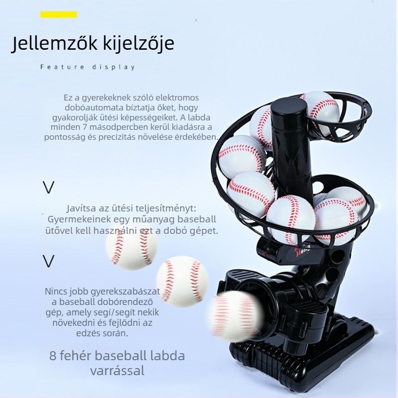 Baseball dobóedző, hordozható, automata tee beltéri és kültéri használatra, polipro­p­ilén, 1,6 kg, Zhanhong