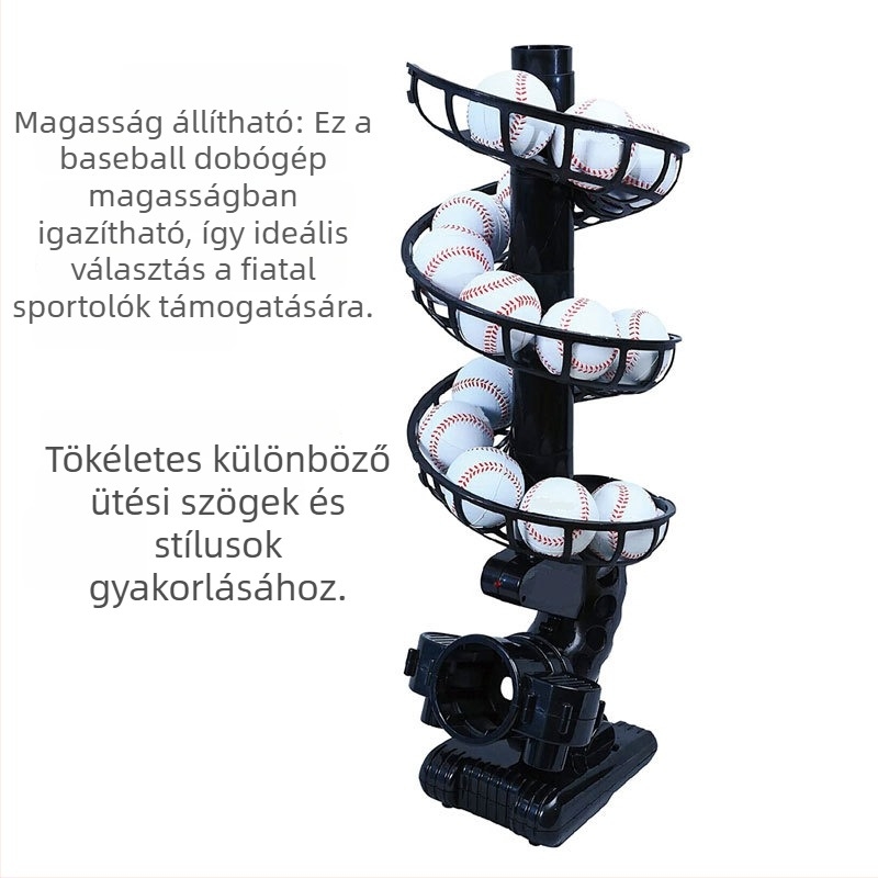 Baseball dobóedző, hordozható, automata tee beltéri és kültéri használatra, polipro­p­ilén, 1,6 kg, Zhanhong