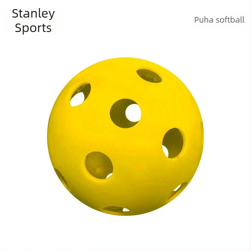 PE floorball labda, 72 mm, hokijátékhoz, üreges dizájn, logó nélkül