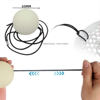 Fénylő füves hokilabda kötéllel – szárazföldi kültéri játék szülő-gyermek számára, PVC, logó nyomtatás elérhető