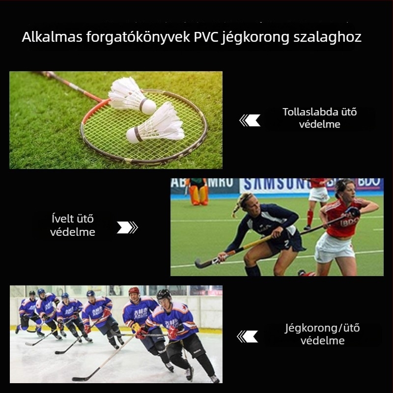 PVC jégkorong szalag – átlátszó, magas tapadással, kopásálló, csúszásmentes, hossz 20 m, vastagság 0,18 mm, PVC alap, gumibázisú ragasztó, szélesség testre szabható