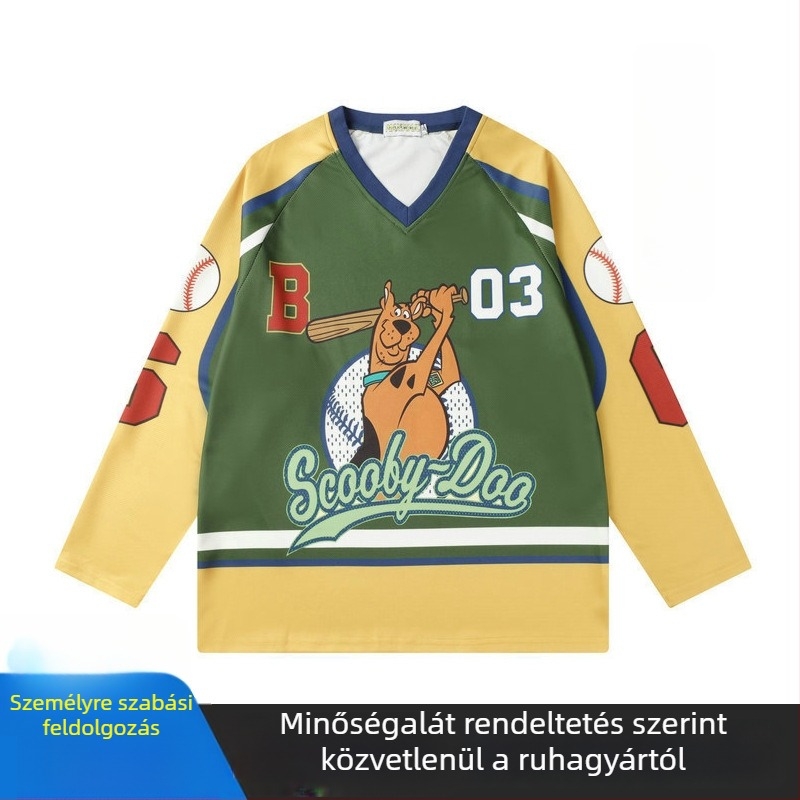 Jéghoki egyenruha, egyedi tervezésű szublimációs nyomtatás, gyorsan szárad, 100% poliészter, felnőtteknek, uniszex