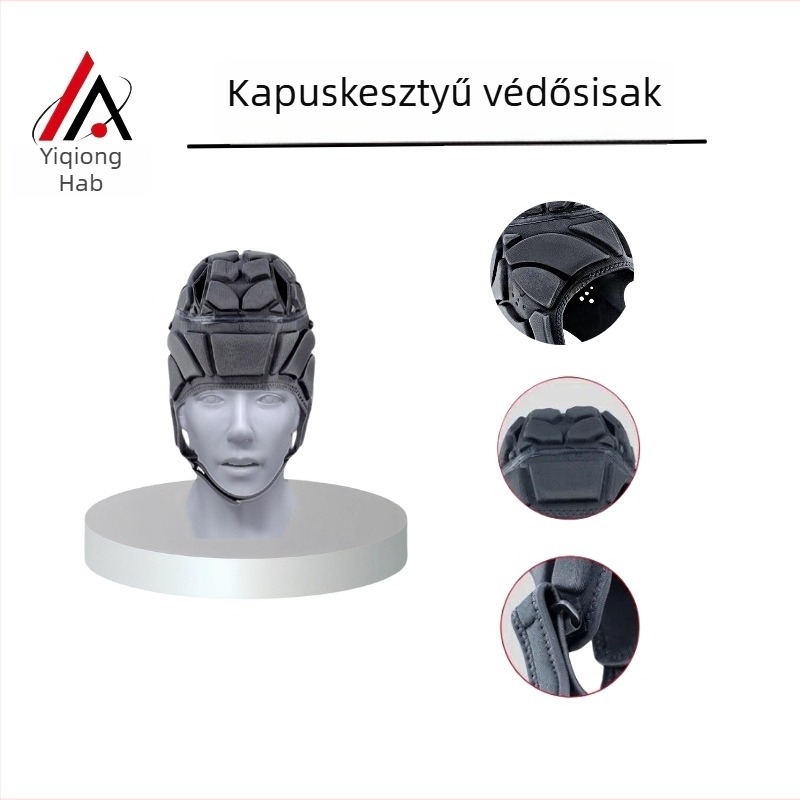 Sport sisak EVA habanyagból, légáteresztő, ütésvédő, kapus számára rugby/baseball/hoki/futball, állítható, termékkód Yq-tk0043