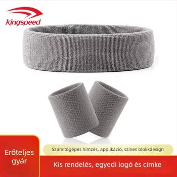 Nylon kötött sportos karkötő és fejpánt - Fő anyag: Nylon 85% + latex filament 15%; izzadság-elvezető; alkalmas futásra, edzésre, kerékpározásra, túrázásra