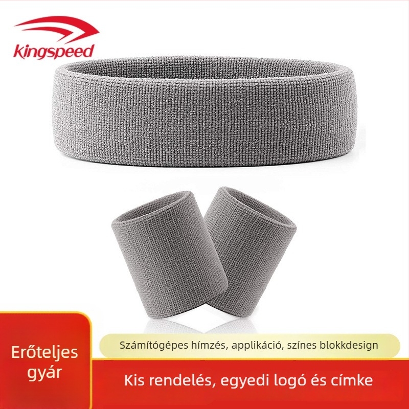 Nylon kötött sportos karkötő és fejpánt - Fő anyag: Nylon 85% + latex filament 15%; izzadság-elvezető; alkalmas futásra, edzésre, kerékpározásra, túrázásra