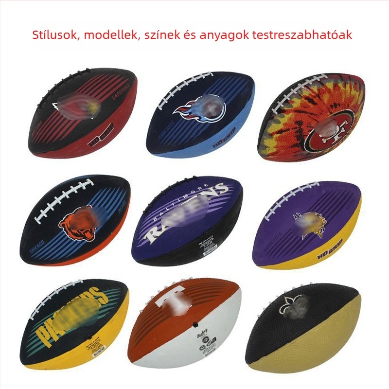 Rögbi edzőlabda, PU anyagból, csúszásmentes, kopásálló, gépi varrású, gyermekeknek, tiniknek és felnőtteknek