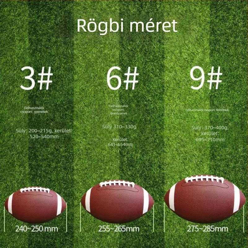 Amerikai futball PU labda – csúszásmentes, kopásálló, gépi varrással, fiatalok és felnőttek edzésére