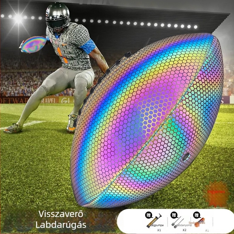 Rögbi edzőlabda No. 9 – PU, kézzel varrt, Xiamen, Crazy ball márka