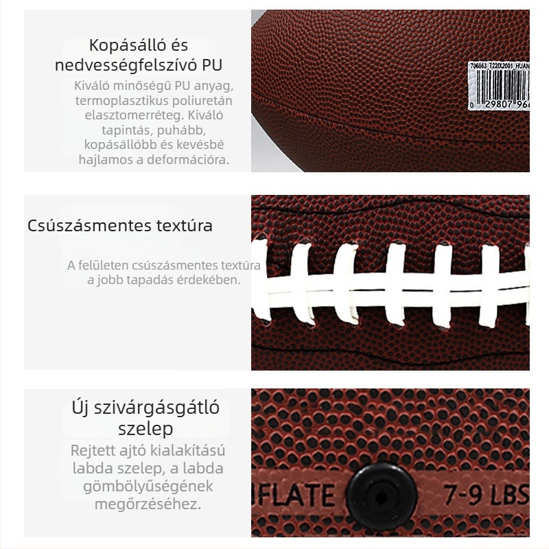 Dick amerikai futball, gépi varrással PU/PVC/mikroszálas anyagból, standard edzőlabda