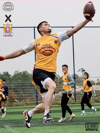 xxbeast zászlófutball öv PVC szalagokkal