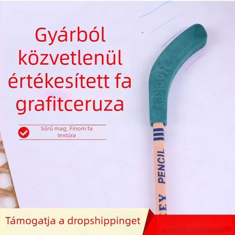 Kreatív formájú radír tollkészlet — fa burkolat, rögzített, Termékkód fG6zYbSW