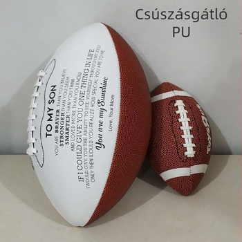 PP anyagú rögbi labda, gépi varrással, edzéshez felnőttek és gyerekek számára