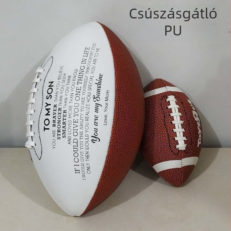 PP anyagú rögbi labda, gépi varrással, edzéshez felnőttek és gyerekek számára