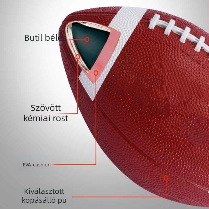 Gumi edzési rögbi labda gyerekeknek – kopásálló játék óvodába, ragasztott varrások