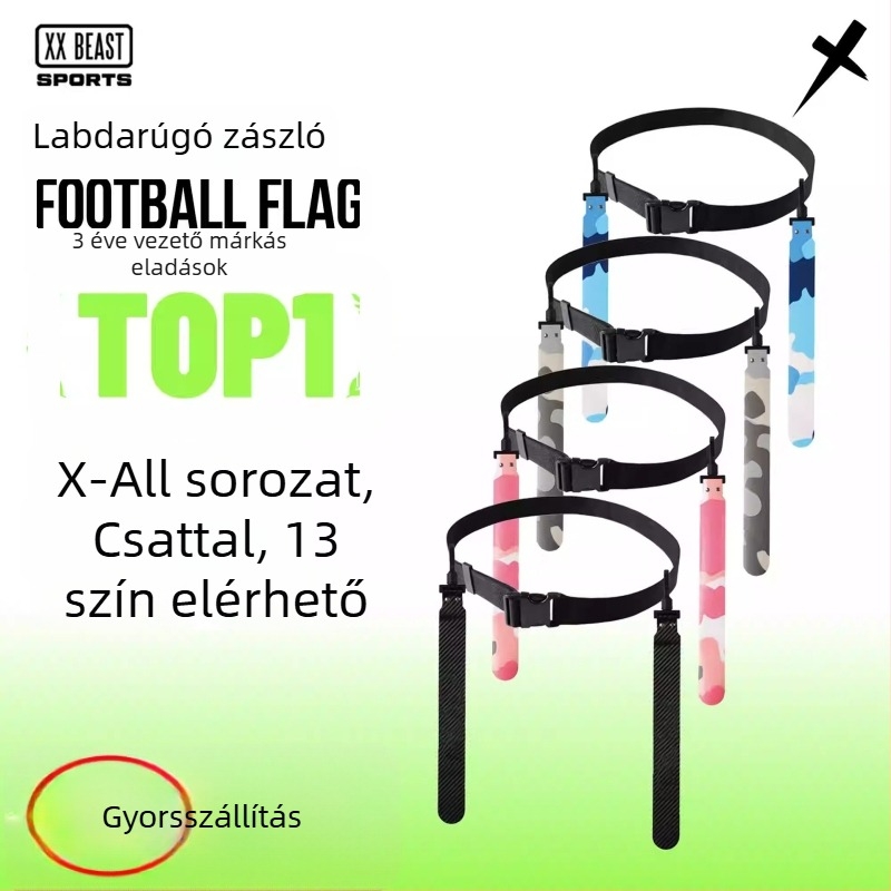 XXBEAST Rögbi derékszíj zászlóval, PVC, gépi varrás, modell 0723, testreszabható és logónyomás