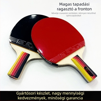 Kezdőknek szánt asztalitenisz ütő készlet ragasztó gumával, egyenes markolattal, modell: Aidu 1-2 csillag, edzésre és versenyre