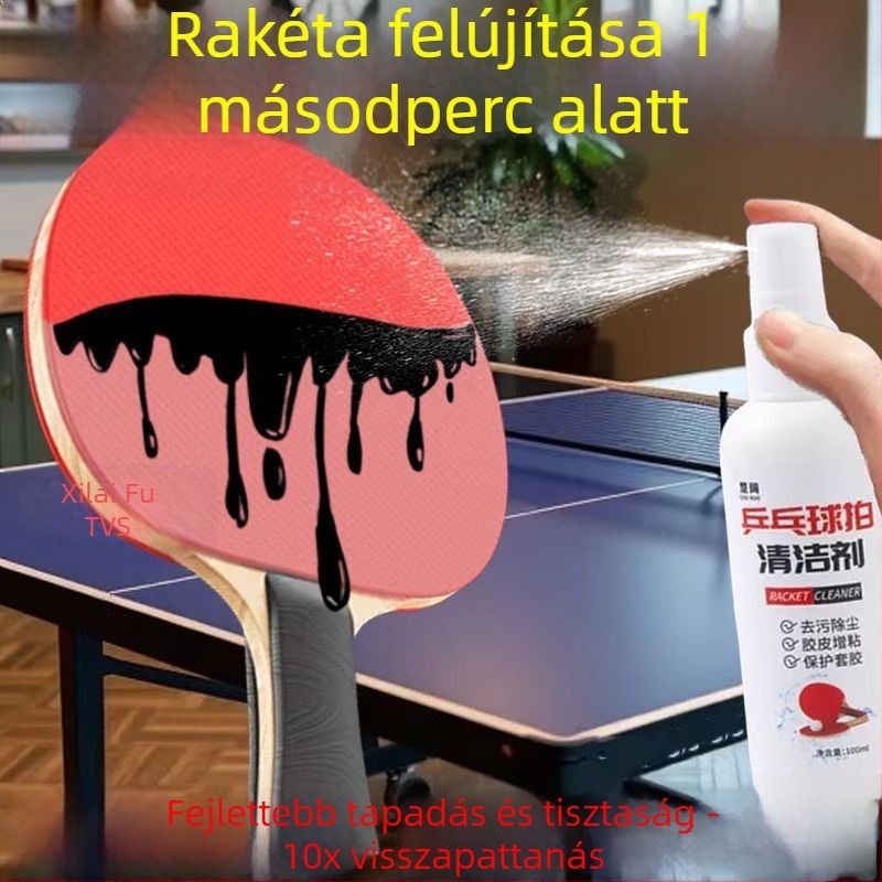 Asztalitenisz ütő tisztító spray — univerzális tisztítószer, biztonságos fertőtlenítés, 100 ml, doboz 200 darab.