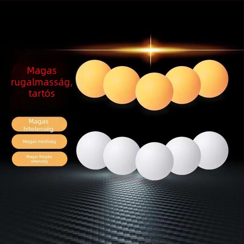 Asztalitenisz labda – magas rugalmasság, professzionális verseny- és edzés célokra, címke nélküli, PP anyag