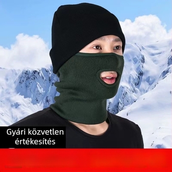 Téli kerékpáros maszk, poliészter anyag, félarcú maszk gallérral, modell MZ20221021-01